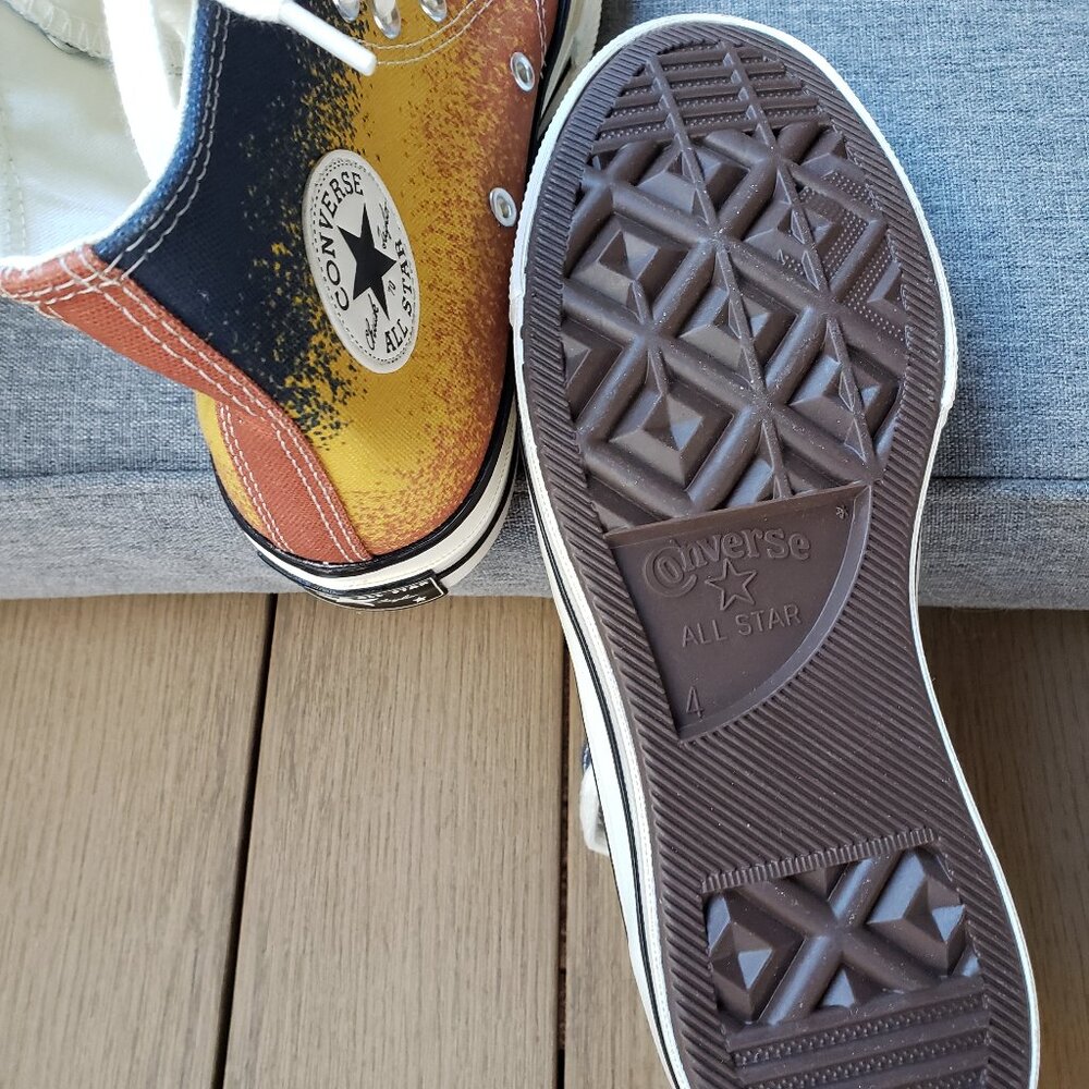 BNWoT CTAS Converse 70 Hi A03157C Fire Opal/Dazzling Goldtone (6W-4M) KICKS - Picture 2 of 7